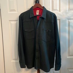 Topo Forest Green Wool Shirt / Overshirt